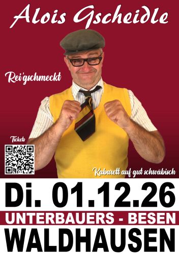 Entradas para Alois Gscheidle | Live in Unterbauers Besen en 01.12.2026 - Comprar entradas